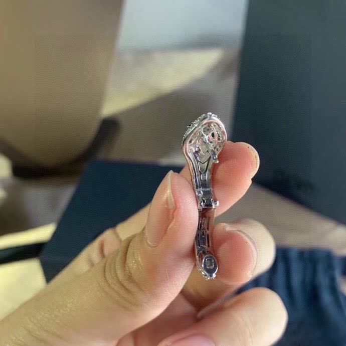 APM Monaco Emerald Serpent Hoop Earrings
